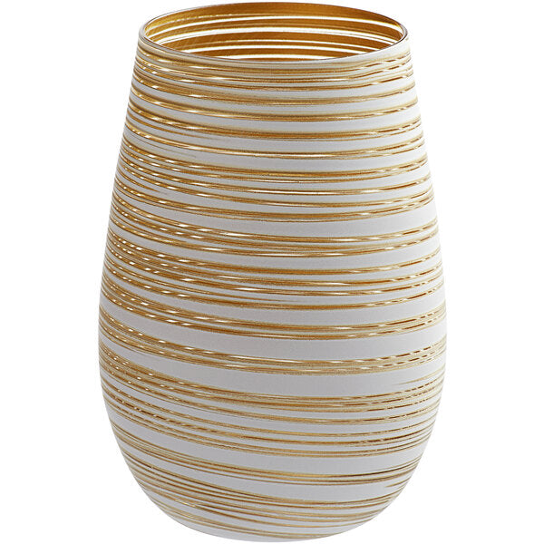 Vaso Twister blanco dorado de 465 ml - Juego de 6 piezas - Stolzle